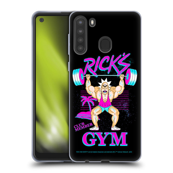Rick And Morty Season 1 & 2 Graphics Rick's Gym Soft Gel Case for Samsung Galaxy A21 (2020)