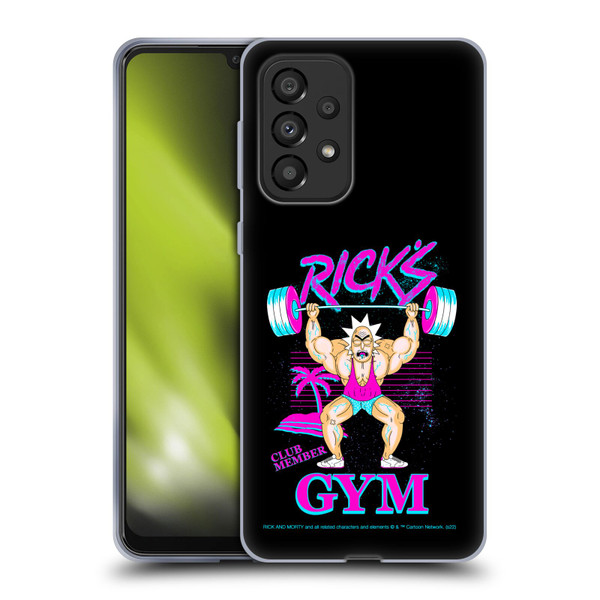 Rick And Morty Season 1 & 2 Graphics Rick's Gym Soft Gel Case for Samsung Galaxy A33 5G (2022)