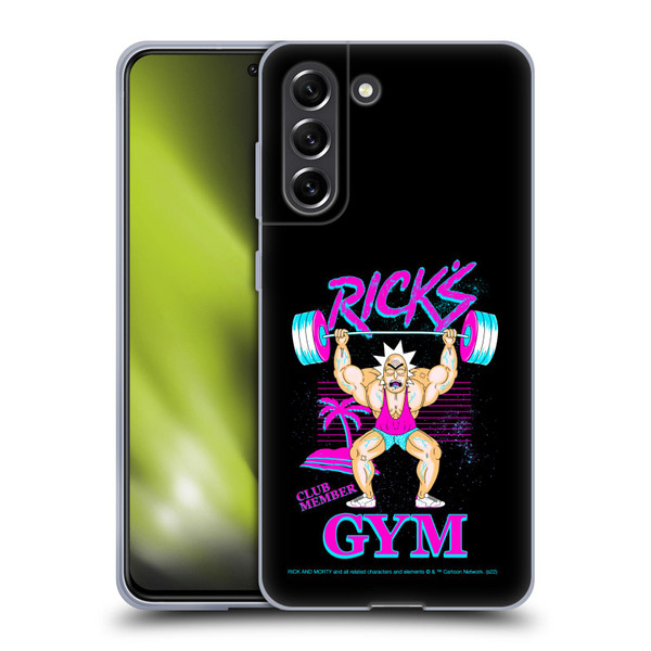 Rick And Morty Season 1 & 2 Graphics Rick's Gym Soft Gel Case for Samsung Galaxy S21 FE 5G
