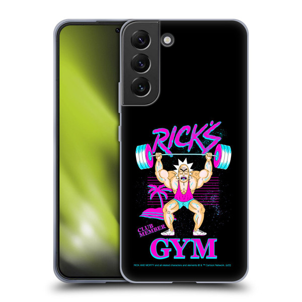 Rick And Morty Season 1 & 2 Graphics Rick's Gym Soft Gel Case for Samsung Galaxy S22+ 5G