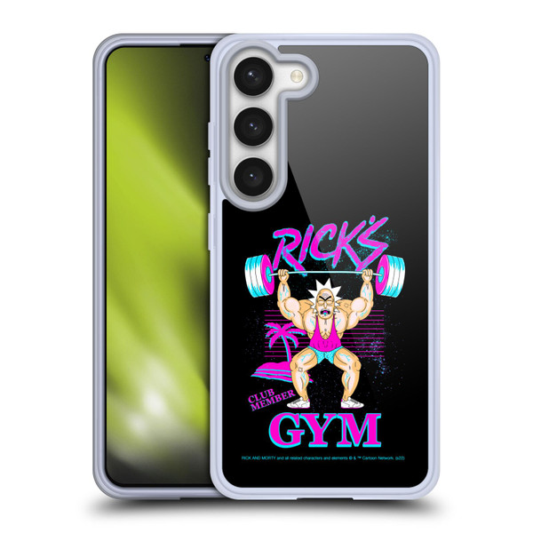 Rick And Morty Season 1 & 2 Graphics Rick's Gym Soft Gel Case for Samsung Galaxy S23 5G