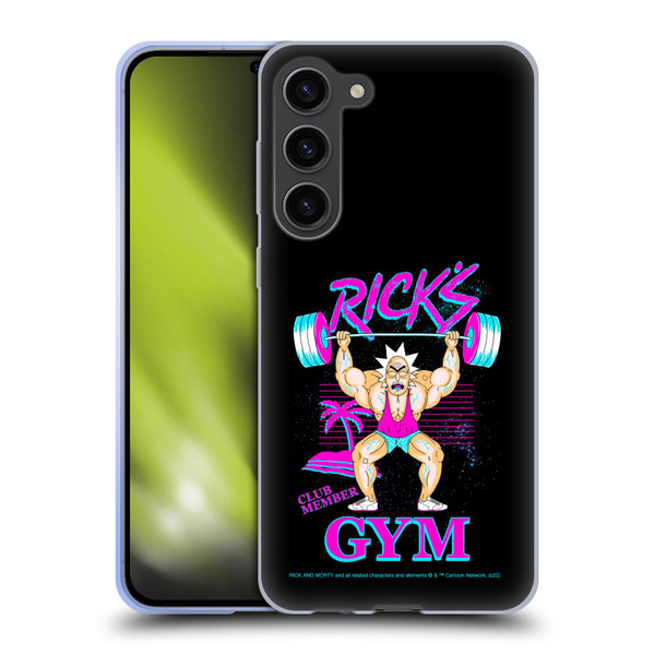 Rick And Morty Season 1 & 2 Graphics Rick's Gym Soft Gel Case for Samsung Galaxy S23+ 5G