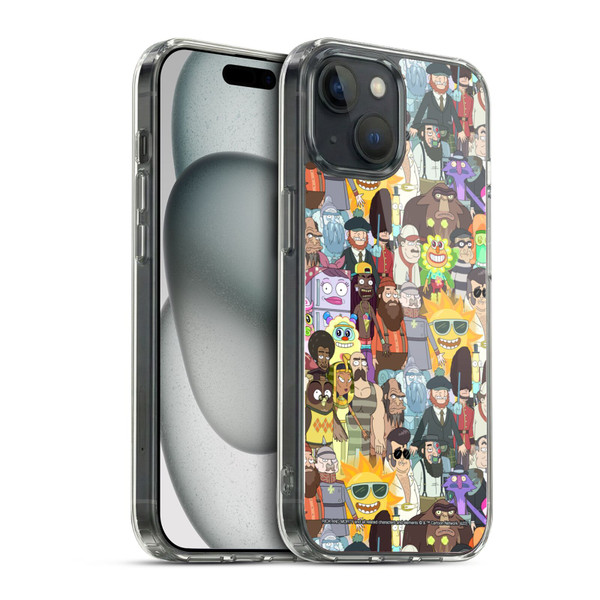 Rick And Morty Season 3 Graphics Parasite Soft Gel Case for Apple iPhone 15 & MagSafe