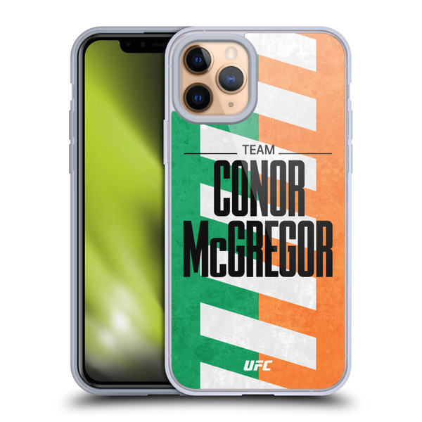 UFC Fighter Team Conor McGregor Flag Soft Gel Case for Apple iPhone 11 Pro
