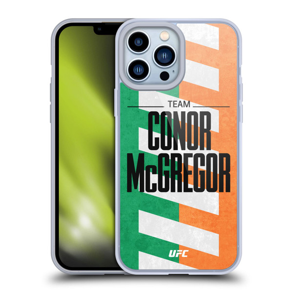 UFC Fighter Team Conor McGregor Flag Soft Gel Case for Apple iPhone 13 Pro Max