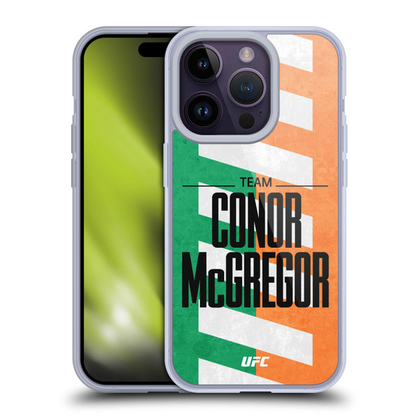 UFC Fighter Team Conor McGregor Flag Soft Gel Case for Apple iPhone 14 Pro