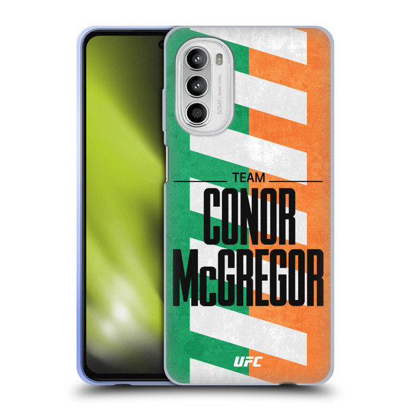 UFC Fighter Team Conor McGregor Flag Soft Gel Case for Motorola Moto G52