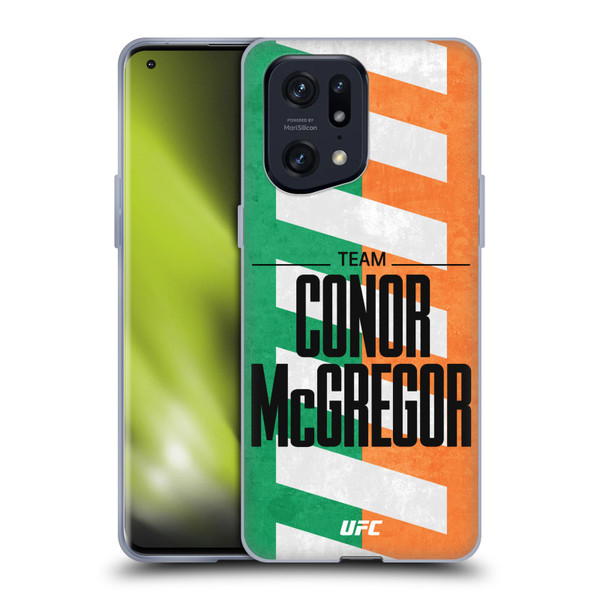 UFC Fighter Team Conor McGregor Flag Soft Gel Case for OPPO Find X5 Pro