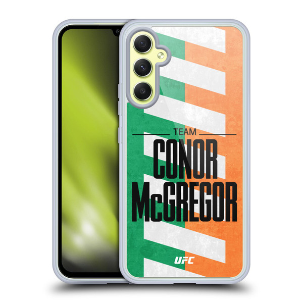 UFC Fighter Team Conor McGregor Flag Soft Gel Case for Samsung Galaxy A34 5G