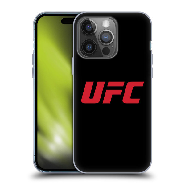UFC Logo Black Red Soft Gel Case for Apple iPhone 14 Pro