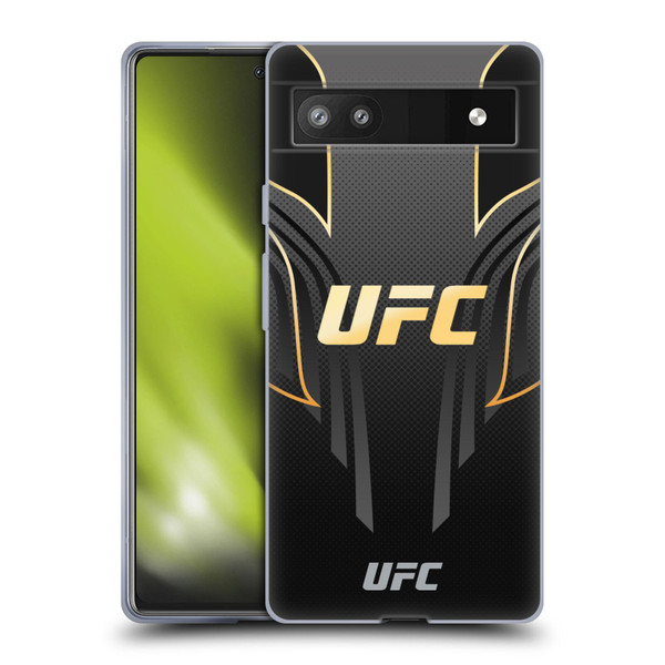 UFC Logo Black Gold Jersey Soft Gel Case for Google Pixel 6a