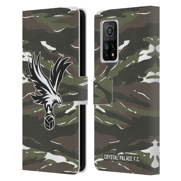 Crystal Palace FC Crest Woodland Camouflage Leather Book Wallet Case Cover For Xiaomi Mi 10T 5G