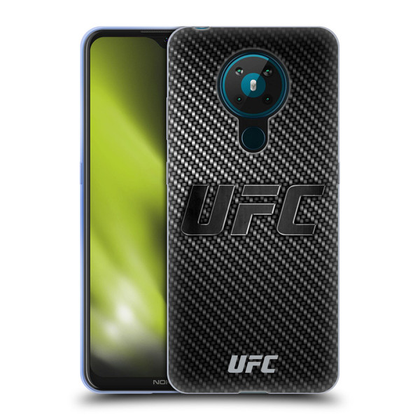 UFC Logo Carbon Fiber Soft Gel Case for Nokia 5.3