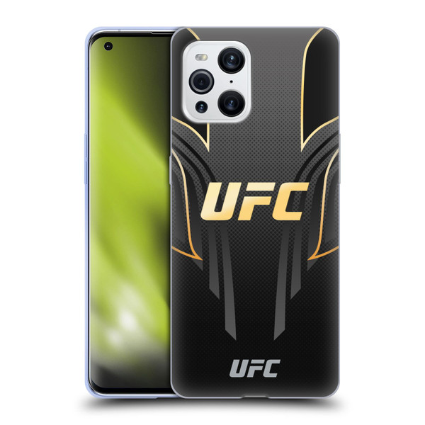 UFC Logo Black Gold Jersey Soft Gel Case for OPPO Find X3 / Pro