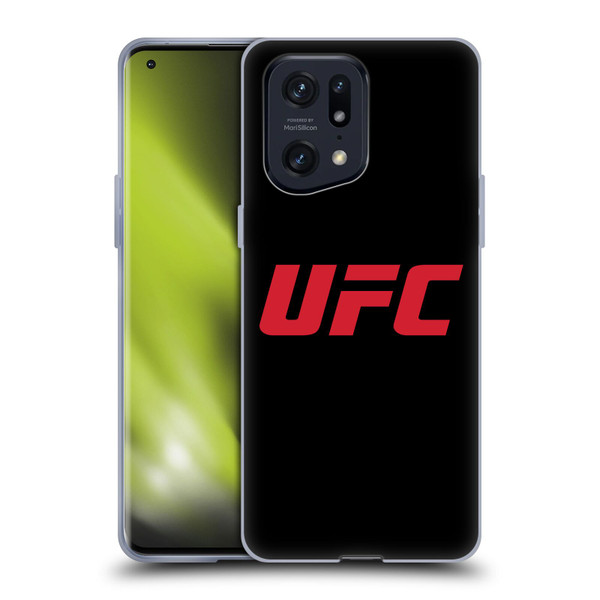 UFC Logo Black Red Soft Gel Case for OPPO Find X5 Pro