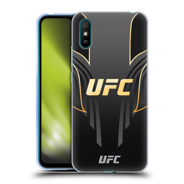 UFC Logo Black Gold Jersey Soft Gel Case for Xiaomi Redmi 9A / Redmi 9AT
