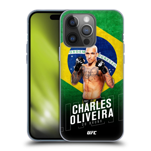 UFC Charles Oliveira Brazil Flag Soft Gel Case for Apple iPhone 14 Pro