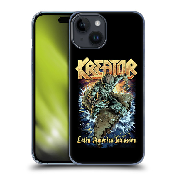 Kreator Poster Latin America Invasion Soft Gel Case for Apple iPhone 15