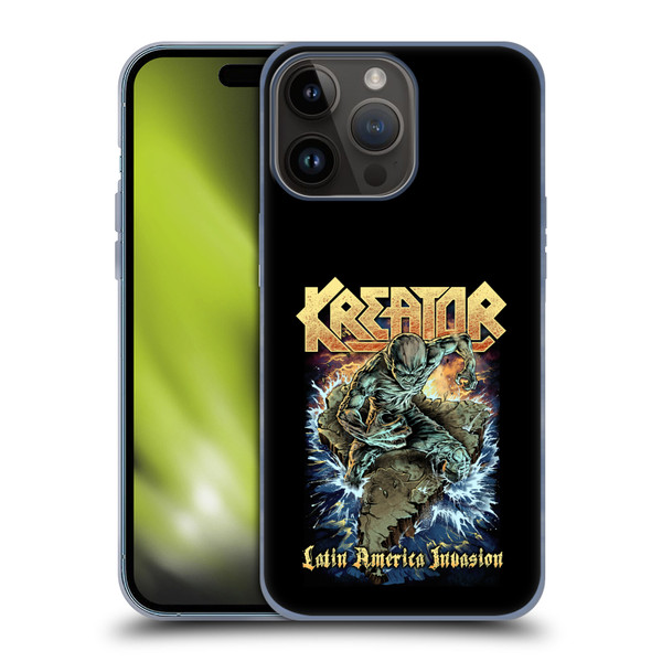 Kreator Poster Latin America Invasion Soft Gel Case for Apple iPhone 15 Pro Max