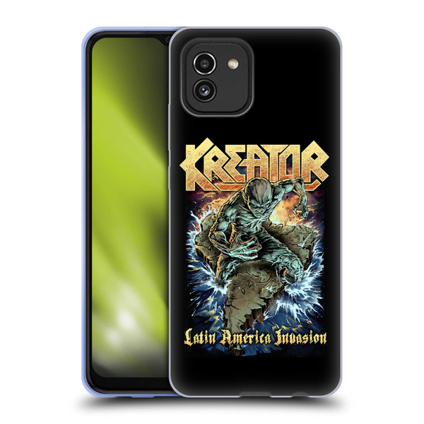 Kreator Poster Latin America Invasion Soft Gel Case for Samsung Galaxy A03 (2021)