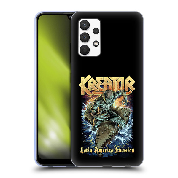 Kreator Poster Latin America Invasion Soft Gel Case for Samsung Galaxy A32 (2021)