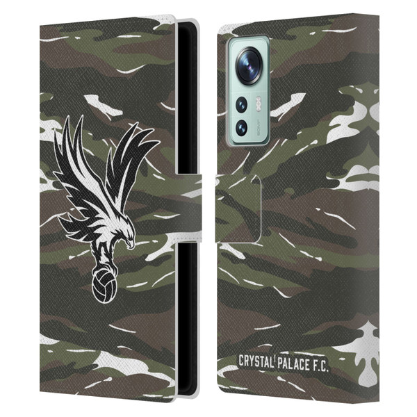 Crystal Palace FC Crest Woodland Camouflage Leather Book Wallet Case Cover For Xiaomi 12