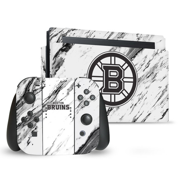 NHL Boston Bruins Marble Vinyl Sticker Skin Decal Cover for Nintendo Switch Bundle