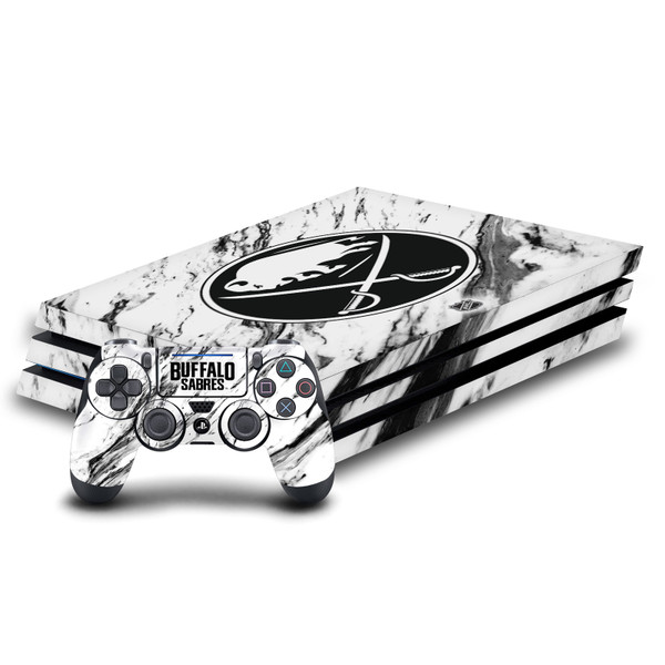 NHL Buffalo Sabres Marble Vinyl Sticker Skin Decal Cover for Sony PS4 Pro Bundle