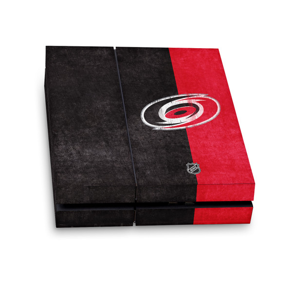 NHL Carolina Hurricanes Half Distressed Vinyl Sticker Skin Decal Cover for Sony PS4 Console