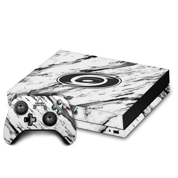 NHL Carolina Hurricanes Marble Vinyl Sticker Skin Decal Cover for Microsoft Xbox One X Bundle