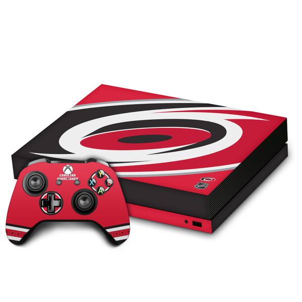 NHL Carolina Hurricanes Oversized Vinyl Sticker Skin Decal Cover for Microsoft Xbox One X Bundle