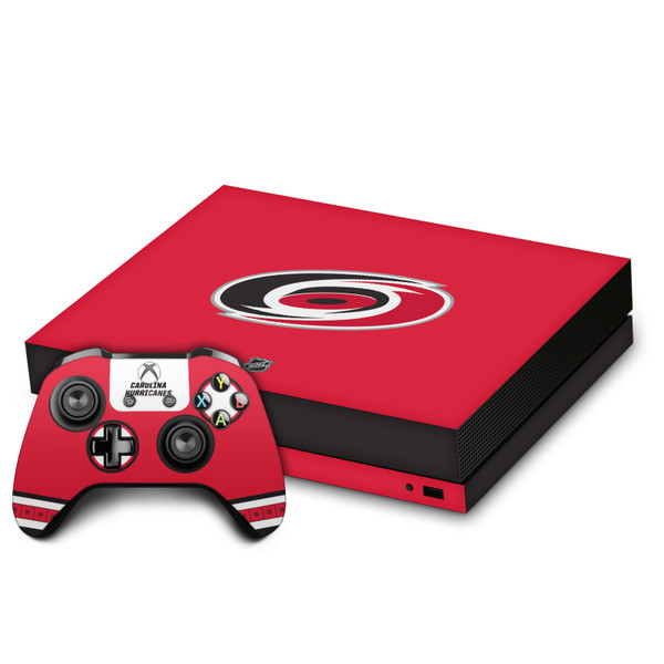 NHL Carolina Hurricanes Plain Vinyl Sticker Skin Decal Cover for Microsoft Xbox One X Bundle