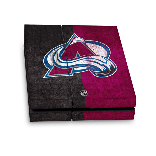 NHL Colorado Avalanche Half Distressed Vinyl Sticker Skin Decal Cover for Sony PS4 Console
