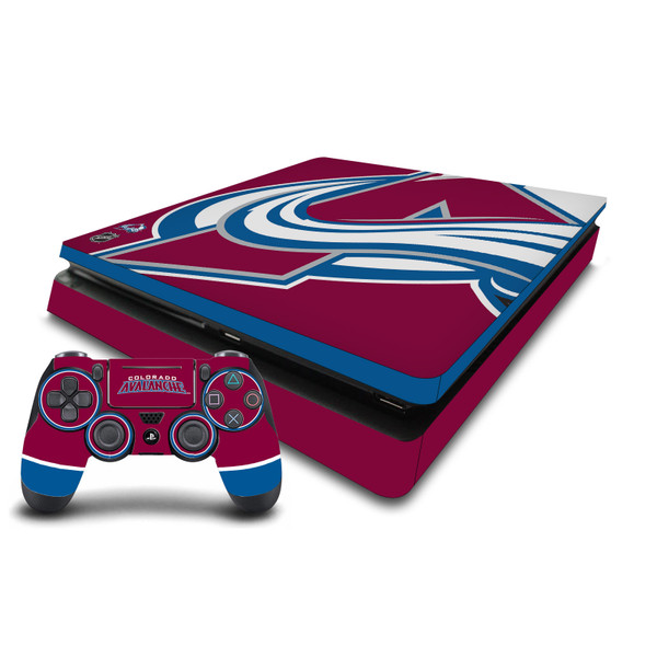 NHL Colorado Avalanche Oversized Vinyl Sticker Skin Decal Cover for Sony PS4 Slim Console & Controller