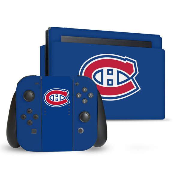 NHL Montreal Canadiens Plain Vinyl Sticker Skin Decal Cover for Nintendo Switch Bundle