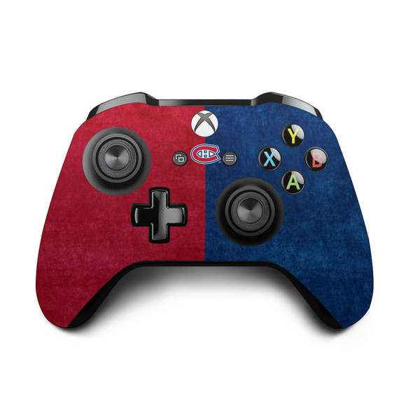 NHL Montreal Canadiens Half Distressed Vinyl Sticker Skin Decal Cover for Microsoft Xbox One S / X Controller