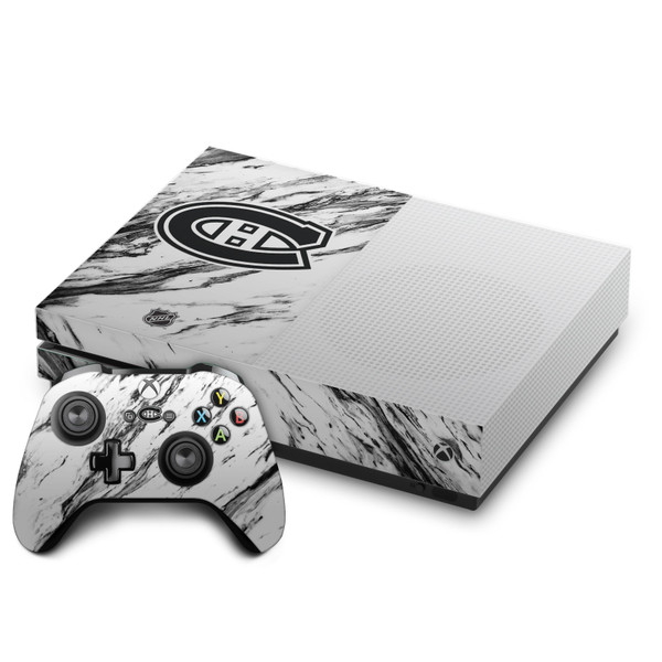 NHL Montreal Canadiens Marble Vinyl Sticker Skin Decal Cover for Microsoft One S Console & Controller