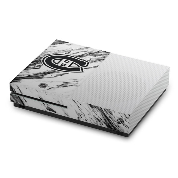 NHL Montreal Canadiens Marble Vinyl Sticker Skin Decal Cover for Microsoft Xbox One S Console
