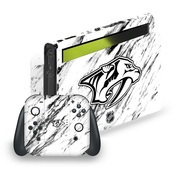 NHL Nashville Predators Marble Vinyl Sticker Skin Decal Cover for Nintendo Switch OLED Bundle