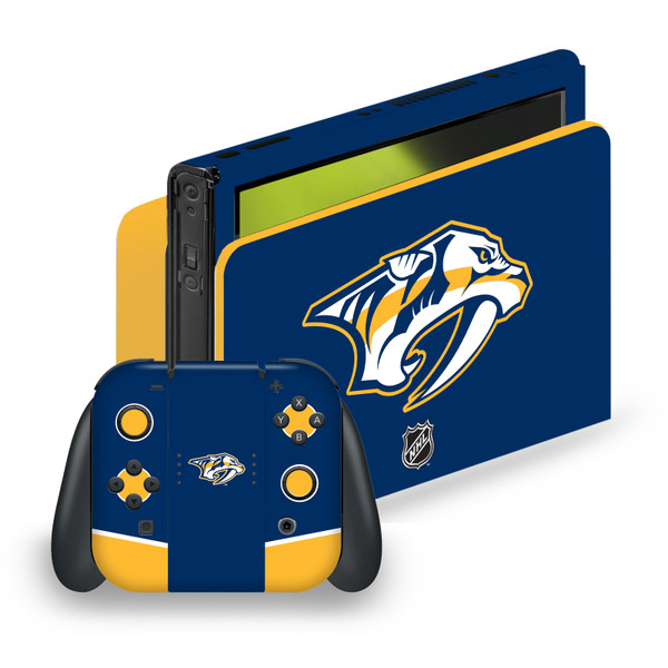 NHL Nashville Predators Plain Vinyl Sticker Skin Decal Cover for Nintendo Switch OLED Bundle