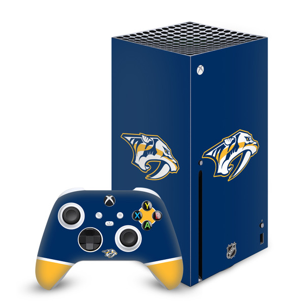NHL Nashville Predators Plain Vinyl Sticker Skin Decal Cover for Microsoft Series X Console & Controller