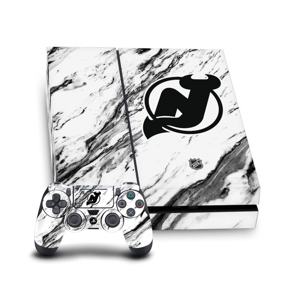NHL New Jersey Devils Marble Vinyl Sticker Skin Decal Cover for Sony PS4 Console & Controller