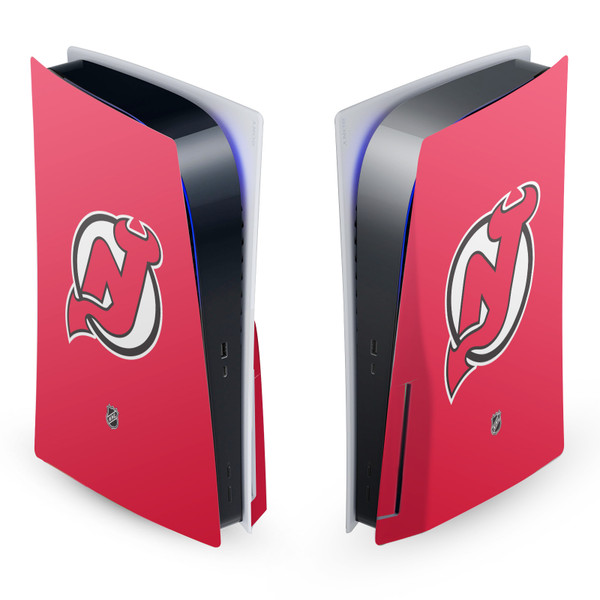 NHL New Jersey Devils Plain Vinyl Sticker Skin Decal Cover for Sony PS5 Disc Edition Console
