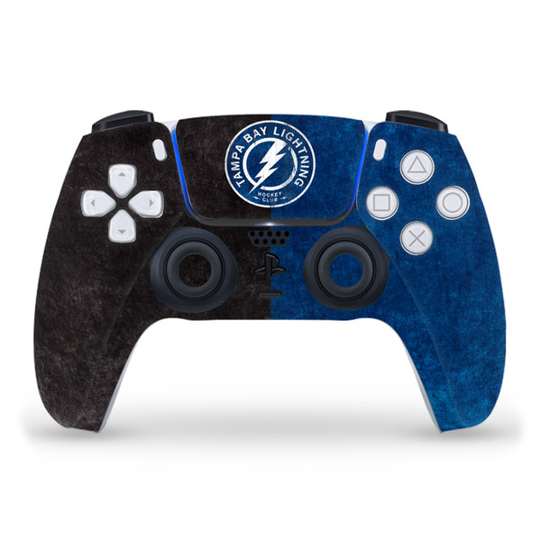 NHL Tampa Bay Lightning Half Distressed Vinyl Sticker Skin Decal Cover for Sony PS5 Sony DualSense Controller