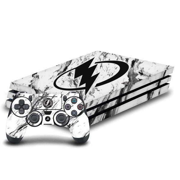 NHL Tampa Bay Lightning Marble Vinyl Sticker Skin Decal Cover for Sony PS4 Pro Bundle