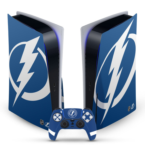 NHL Tampa Bay Lightning Oversized Vinyl Sticker Skin Decal Cover for Sony PS5 Disc Edition Bundle