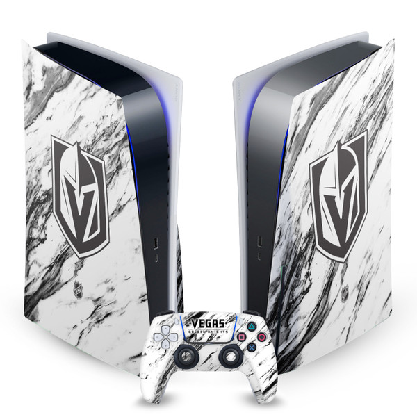 NHL Vegas Golden Knights Marble Vinyl Sticker Skin Decal Cover for Sony PS5 Disc Edition Bundle