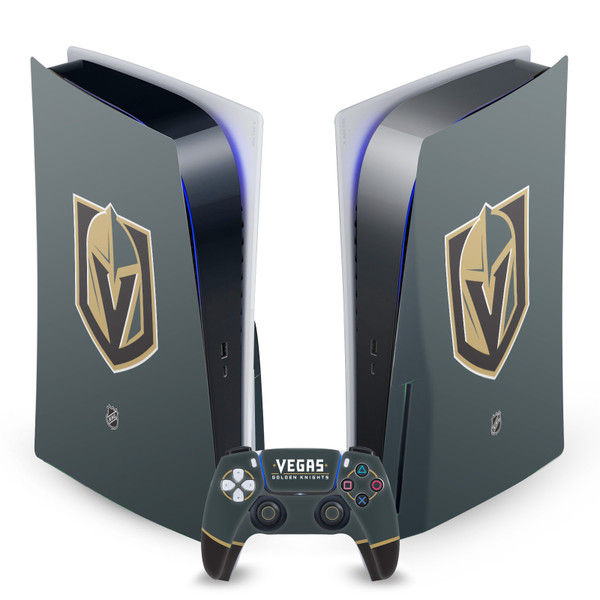 NHL Vegas Golden Knights Plain Vinyl Sticker Skin Decal Cover for Sony PS5 Disc Edition Bundle