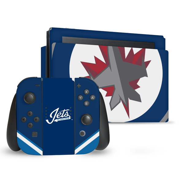 NHL Winnipeg Jets Oversized Vinyl Sticker Skin Decal Cover for Nintendo Switch Bundle