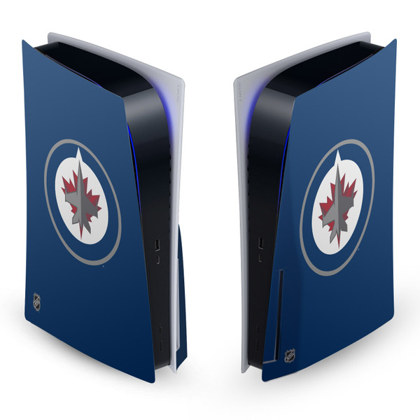 NHL Winnipeg Jets Plain Vinyl Sticker Skin Decal Cover for Sony PS5 Disc Edition Console